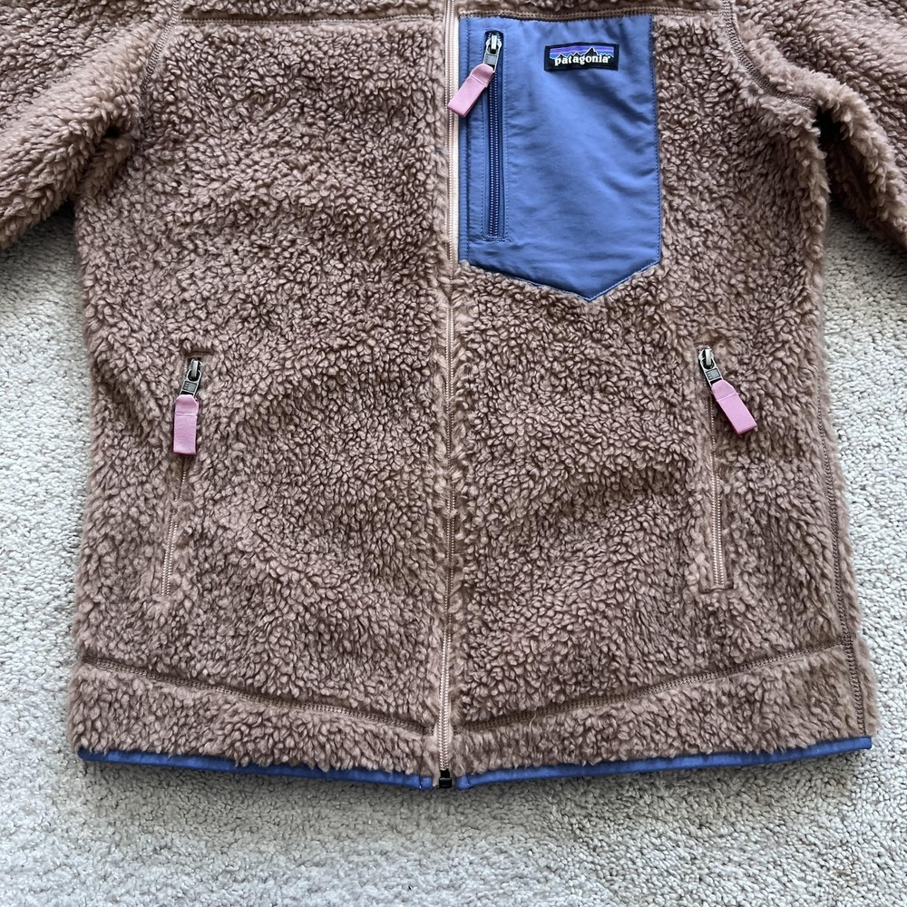 Patagonia Classic Retro-X Pampas Tan Fleece Zip Jacket Womens M Brown Outdoor - Picture 3 of 14